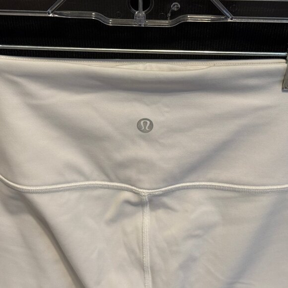 LULULEMON Women's Large White Ready Set Go Crop Mesh Panels - Picture 3 of 11